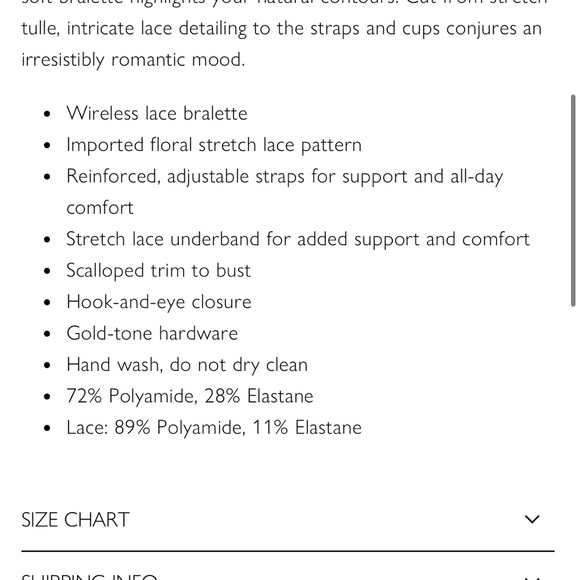 RITRATTI Charme Italian Lace Bralette Blush Lingerie NWT $135 Sz 32 - Picture 15 of 15